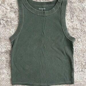 Old Navy Women's Dark Olive Ribbed Tank